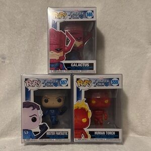 Funko Pop! Fantastic Four Set - Red, Blue, Yellow